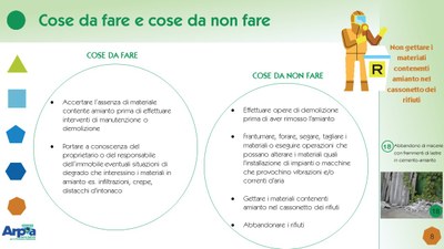 opuscolo amianto2022 8 cosafareenonfare