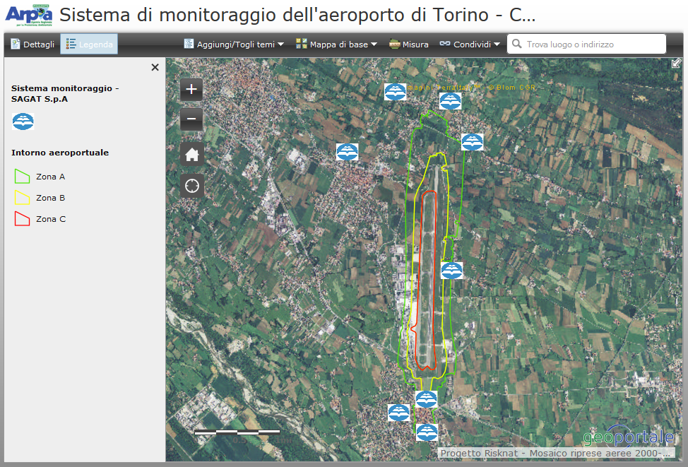 Dati di rumore dell'aeroporto di Torino - Caselle