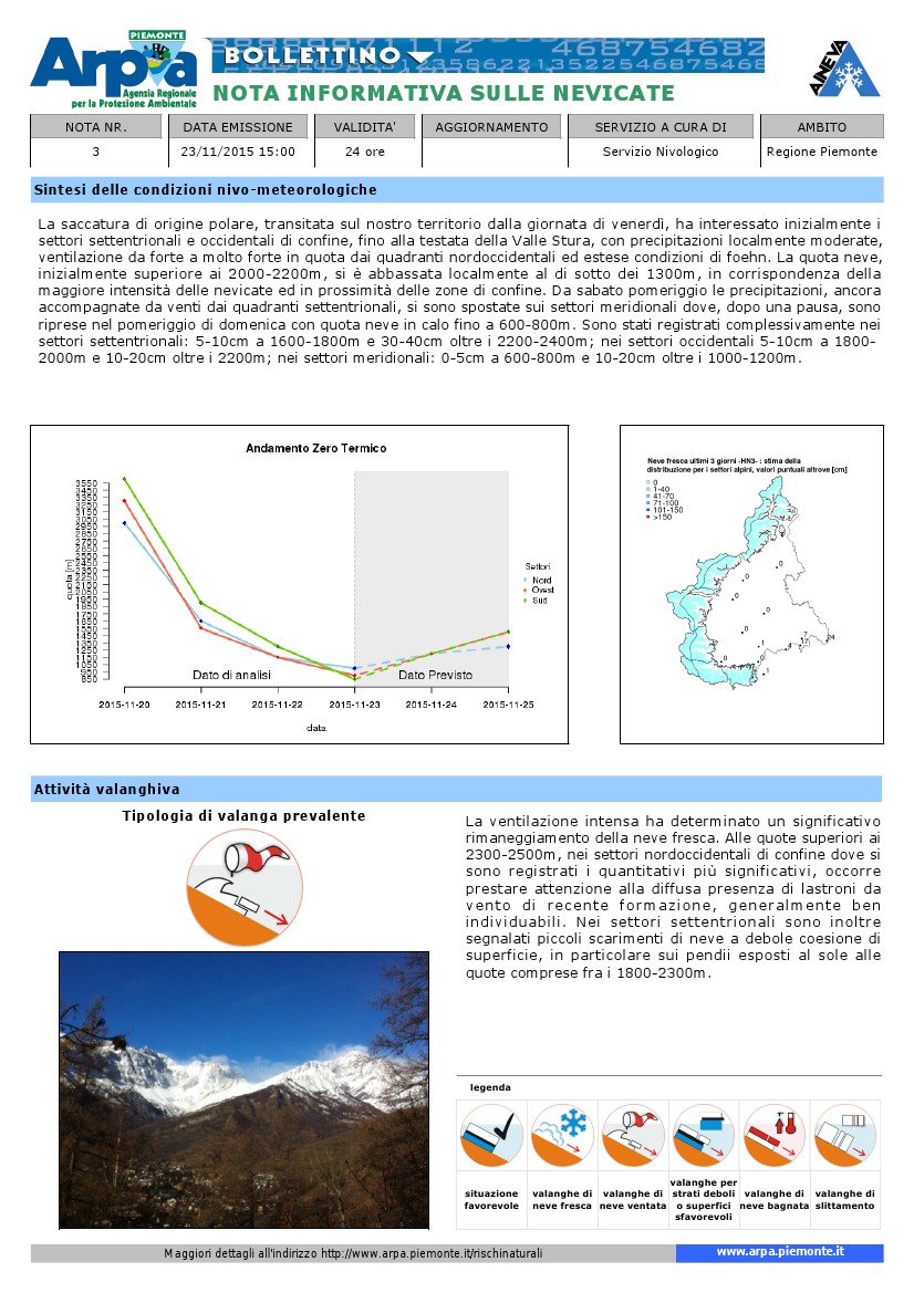 Nota informativa neve 23 nov 2015