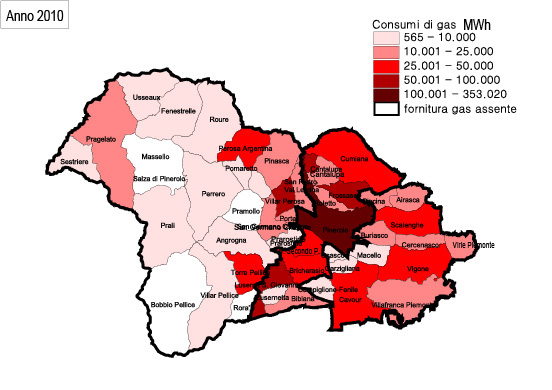 Consumo gas