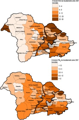 Emissioni NOx PM10 riscaldamento 